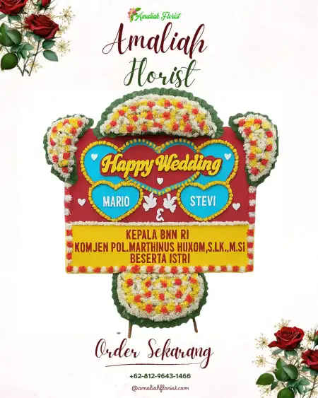Papan Bunga Pernikahan Seboropasar